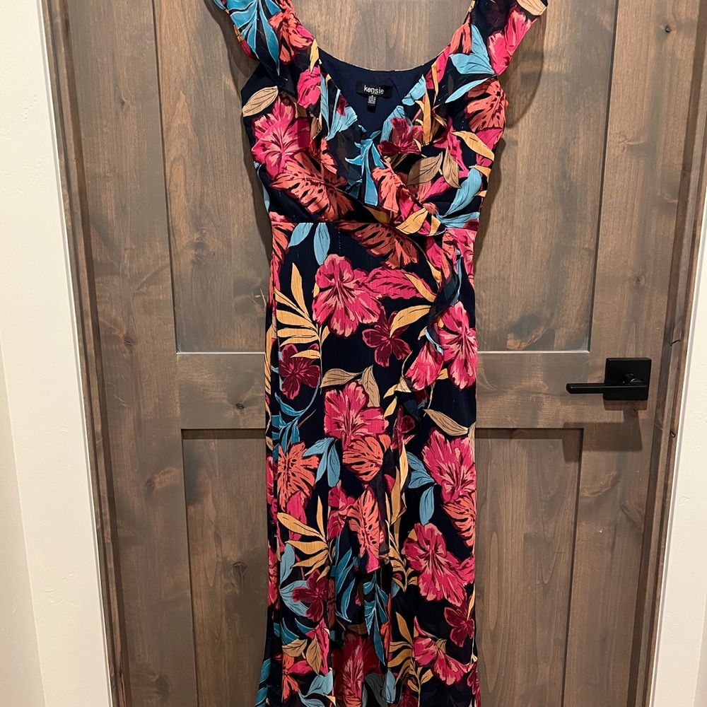 Kensie Floral Dress in Pink and Blue